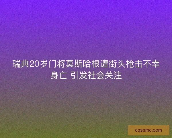 瑞典20岁门将莫斯哈根遭街头枪击不幸身亡 引发社会关注